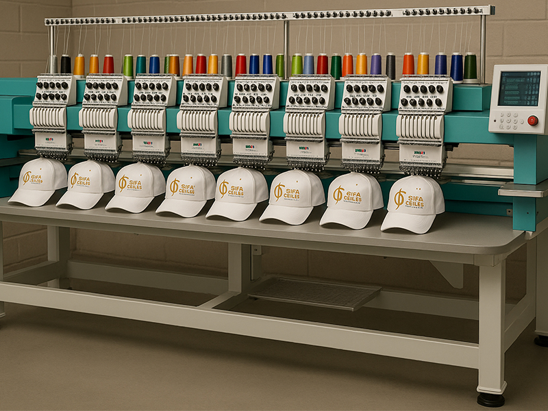 12 heads embroidery machines images