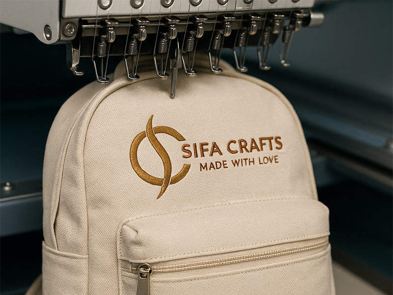 embroidered backpacks